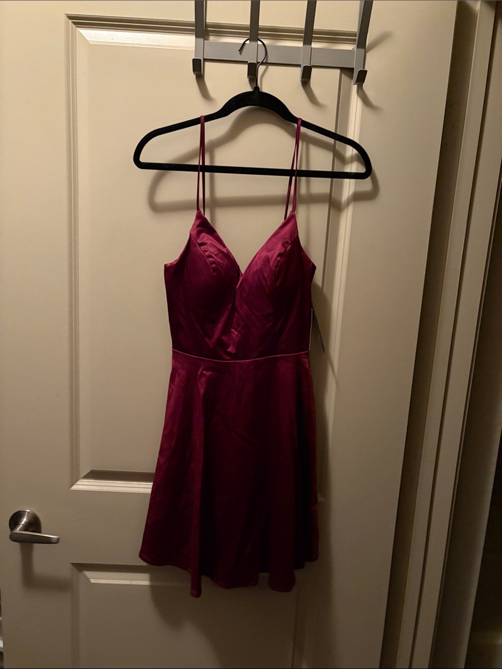 Women's Dark Red Satin dress